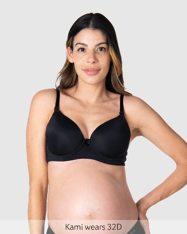 organic cotton hypoallergenic women nursing bra Forever Yours T-Shirt Nursing Bra - Black organic cotton hypoallergenic women nursing bra Forever Yours T-Shirt Nursing Bra - Black
