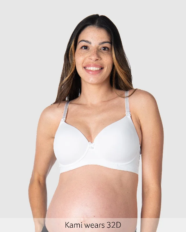 lace trim women nursing bra for a feminine touch FOREVER YOURS WHITE CONTOUR NURSING BRA - FLEXI UNDERWIRE lace trim women nursing bra for a feminine touch FOREVER YOURS WHITE CONTOUR NURSING BRA - FLEXI UNDERWIRE