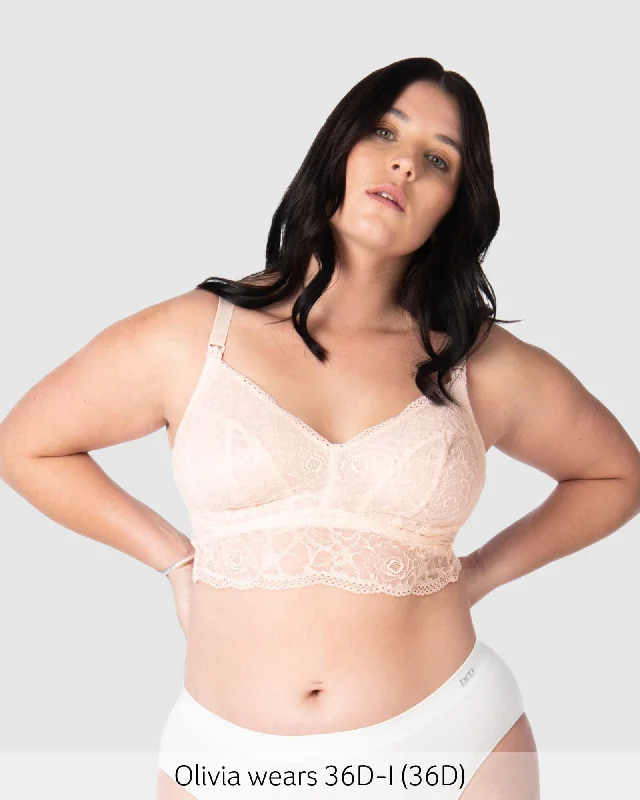 hands free women nursing bra for multitasking Heroine Multifit Nursing Bralette - Shell hands free women nursing bra for multitasking Heroine Multifit Nursing Bralette - Shell