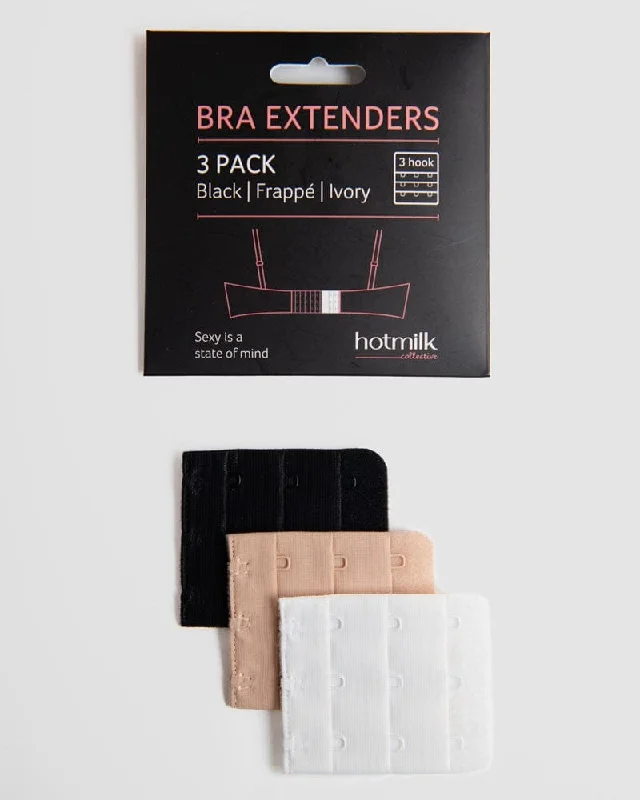 easy - access women nursing bra HOTMILK BRA EXTENDER - 3PACK