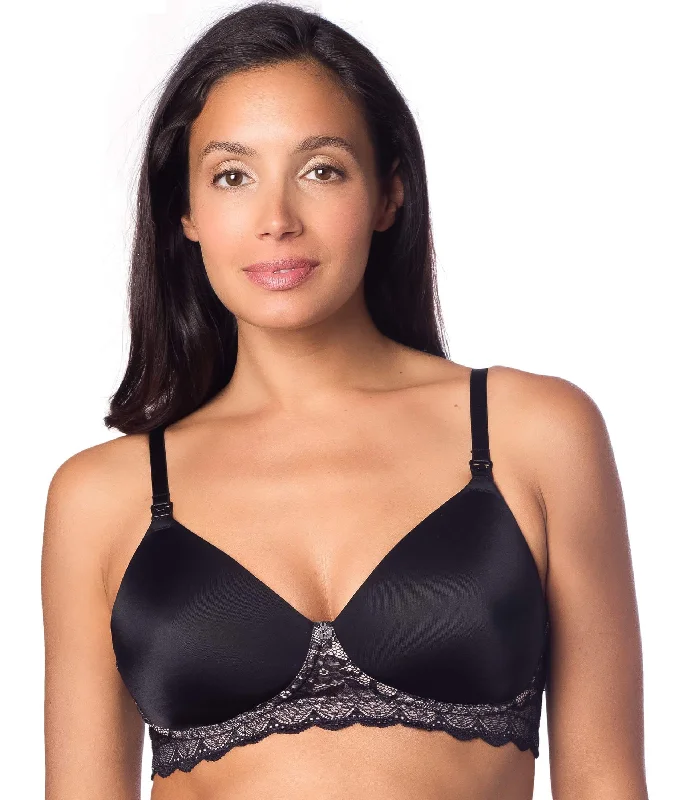 travel friendly women nursing bra Hotmilk Captivation Maternity & Nursing Wire-free Bra - Black travel friendly women nursing bra Hotmilk Captivation Maternity & Nursing Wire-free Bra - Black