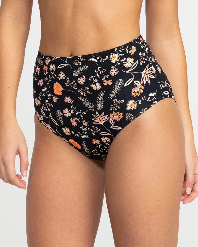 Retro - style bikini briefs from the 80s Kerala High Waist Hipster Bikini Bottom - Anthracite Kerala Border Retro - style bikini briefs from the 80s Kerala High Waist Hipster Bikini Bottom - Anthracite Kerala Border