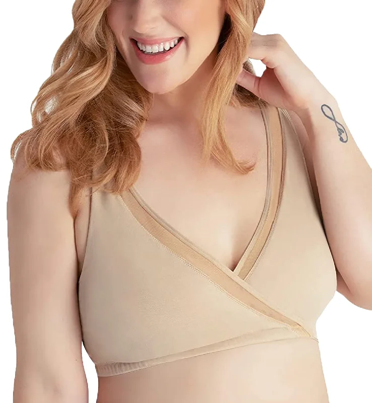 adjustable strap women nursing bra Leading Lady Charlene Seamless Comfort Cross-over Bralette (5511) - Salt Beige adjustable strap women nursing bra Leading Lady Charlene Seamless Comfort Cross-over Bralette (5511) - Salt Beige