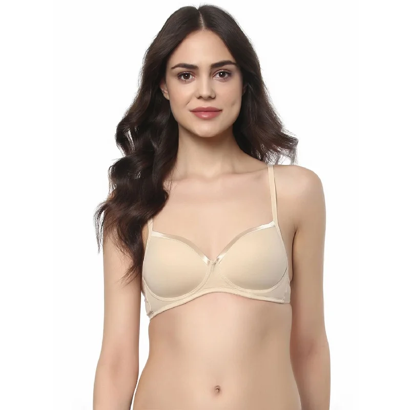 Non wired bralette with floral embroidery Medium Coverage Padded Non Wired T-shirt Bra-CB-104 Non wired bralette with floral embroidery Medium Coverage Padded Non Wired T-shirt Bra-CB-104