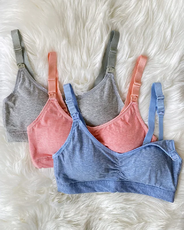 nursing bra for working moms Milky Cotton Nursing Bralettes (3 Pack) Set B *LAST SET! nursing bra for working moms Milky Cotton Nursing Bralettes (3 Pack) Set B *LAST SET!