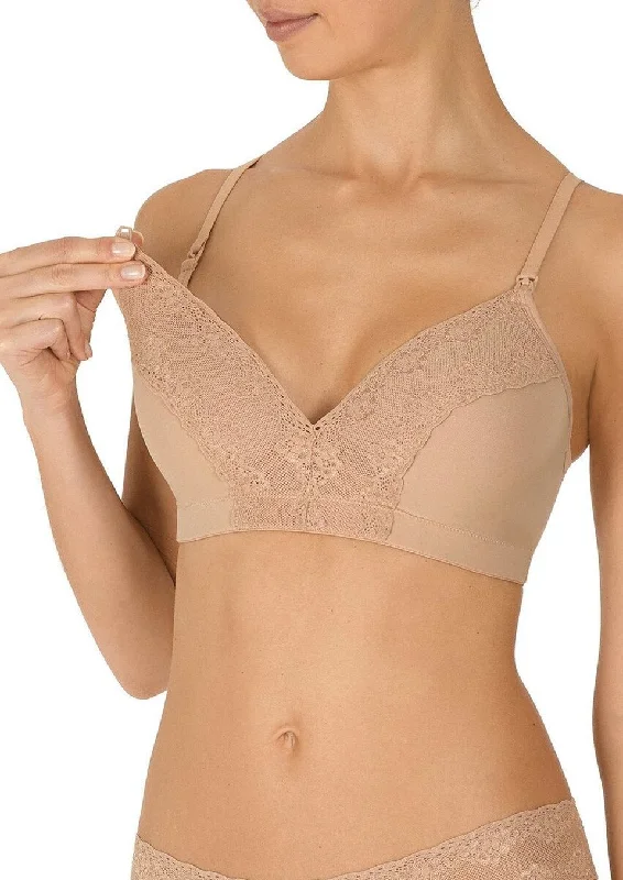 sleep - friendly easy - access women nursing bra Natori Bliss Wireless Nursing Bra