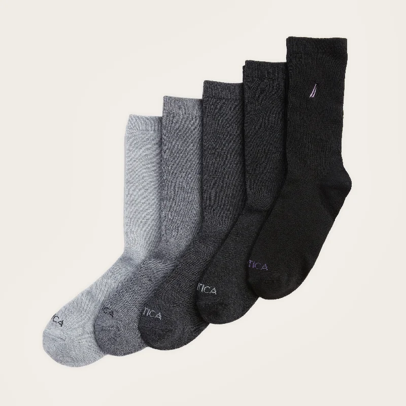 Sexy Lingerie for Women with Stockings  Nautica Womens Crew Dress Socks, 5-Pack