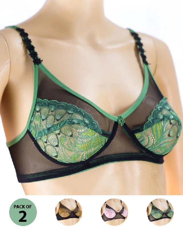 Breathable non wired bras made of cotton Pack of 2 Madam Bra - Rain - Non Padded Bra - Non Wired Bra Breathable non wired bras made of cotton Pack of 2 Madam Bra - Rain - Non Padded Bra - Non Wired Bra