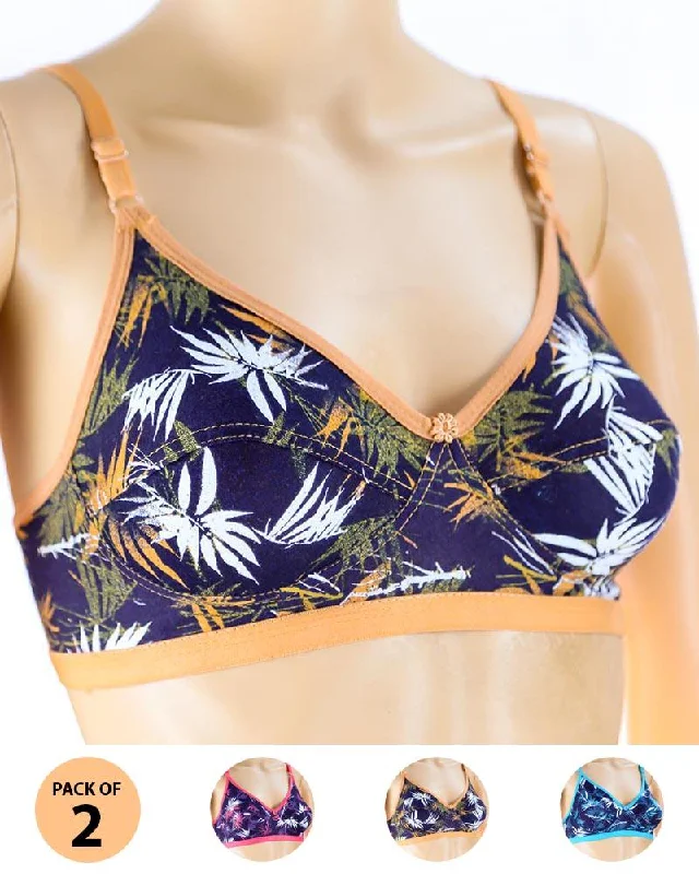 Lightly padded non wired bras for a seamless look Pack of 2 Madam Bra - S5 - Non Padded Bra - Non Wired Bra Lightly padded non wired bras for a seamless look Pack of 2 Madam Bra - S5 - Non Padded Bra - Non Wired Bra