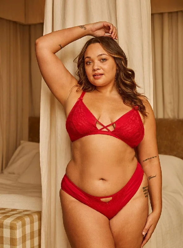 Non wired sleep bras for night time comfort Passion Red - Lace Organic Cotton & Silk Bralette Non wired sleep bras for night time comfort Passion Red - Lace Organic Cotton & Silk Bralette