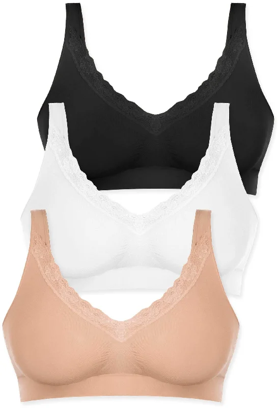 quick dry women nursing bra Pregnancy Cotton Rich Pull On Sleep Bra - 3 Pack