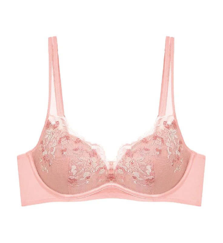 Wireless seamless non wired bras in plus sizes​ Premium Joy Non Wired Push Up Deep V Bra