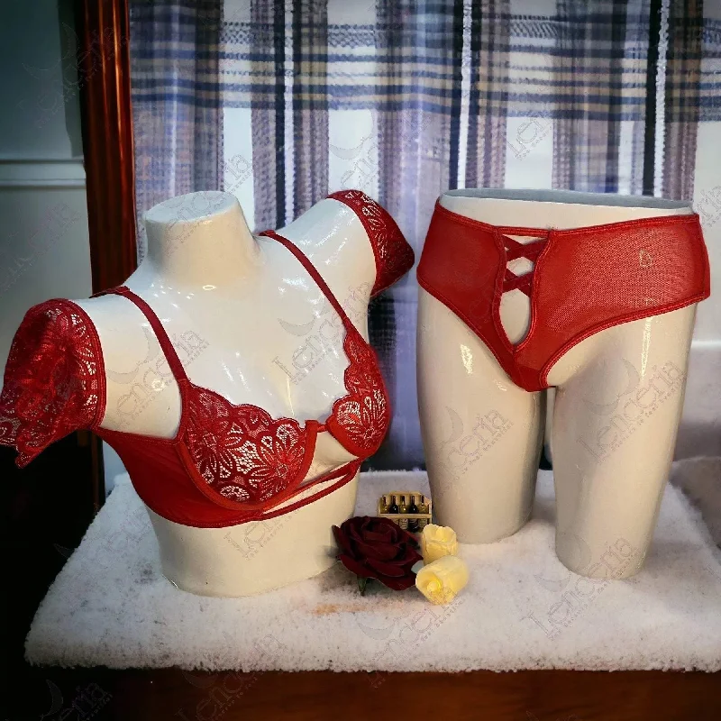 antibacterial women bra and panty sets for hygiene Rubrum set extremely sexy (c12)