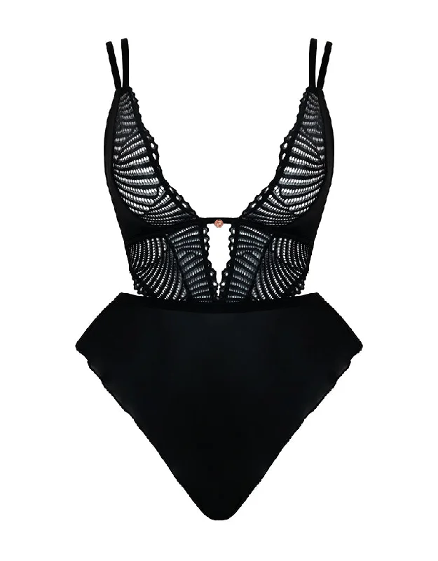 Non wired sleep bras with a scoop neck Scantilly After Hours Stretch Lace Teddy Black Non wired sleep bras with a scoop neck Scantilly After Hours Stretch Lace Teddy Black