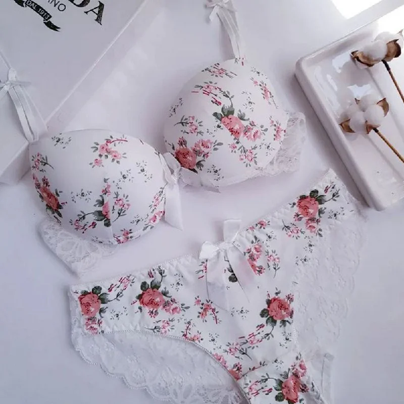 bralette women bra and panty sets for a trendy look Flourish Delicate Floral Padded Push up Bra & Pantie Set-111 bralette women bra and panty sets for a trendy look Flourish Delicate Floral Padded Push up Bra & Pantie Set-111