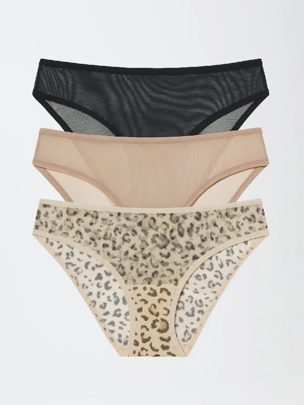 Plus - size bikini briefs for a comfortable fit​ Spellbound Mesh Bikini 3-Pack