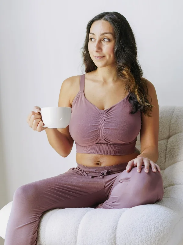 hands free women nursing bra for multitasking Sublime® Bamboo Hands-Free Pumping Lounge & Sleep Bra | Twilight hands free women nursing bra for multitasking Sublime® Bamboo Hands-Free Pumping Lounge & Sleep Bra | Twilight