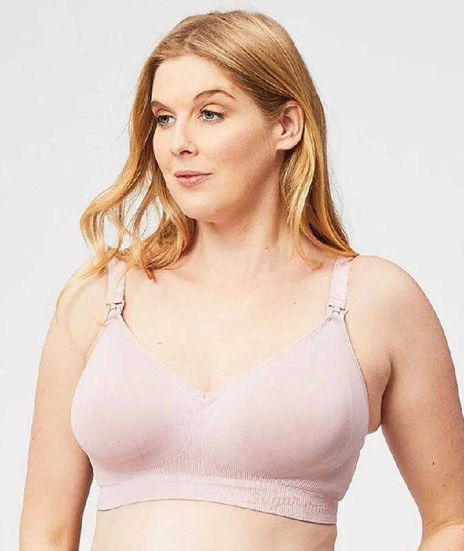 front closure women nursing bra Cake Maternity Popping Candy Fuller Bust Seamless F-Hh Cup Wire-Free Nursing Bra - Pink front closure women nursing bra Cake Maternity Popping Candy Fuller Bust Seamless F-Hh Cup Wire-Free Nursing Bra - Pink