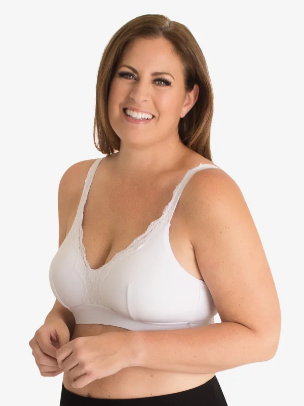 eco - friendly material women nursing bra The Lucille - Microfiber Lace Trim Bralette eco - friendly material women nursing bra The Lucille - Microfiber Lace Trim Bralette