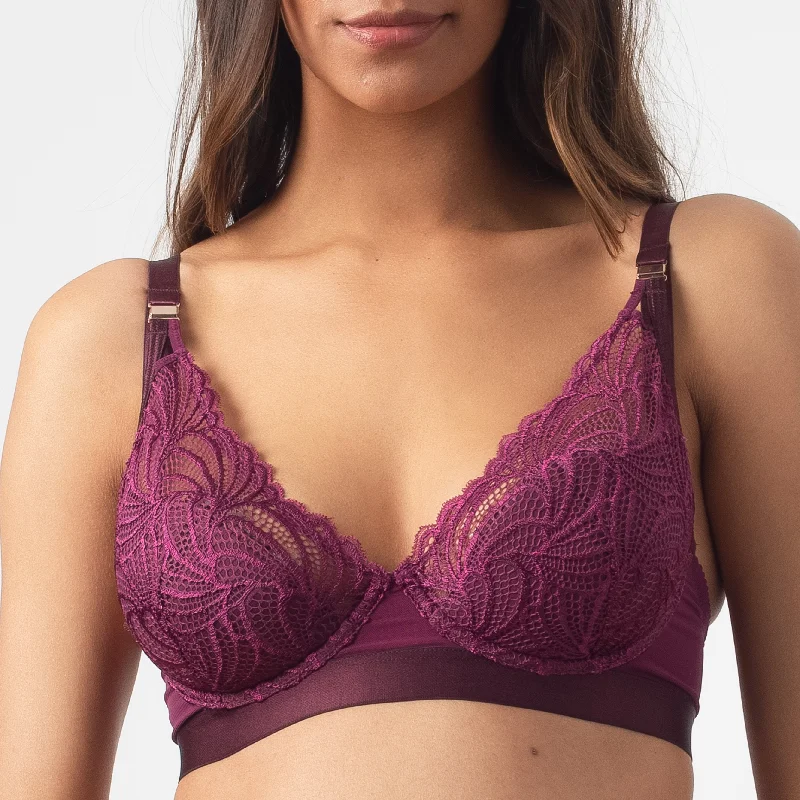 seamless women nursing bra for comfort WARRIOR PLUNGE AMETHYST CONTOUR NURSING BRA - FLEXI UNDERWIRE seamless women nursing bra for comfort WARRIOR PLUNGE AMETHYST CONTOUR NURSING BRA - FLEXI UNDERWIRE