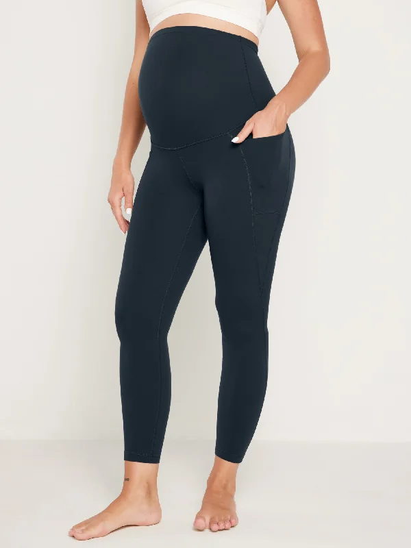 eco - friendly material women nursing bra Maternity Leggings with Pockets 25"