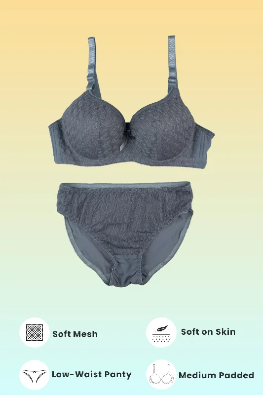 maternity women bra and panty sets for expectant moms Grey Zephyr Padded Bra and Panty Set maternity women bra and panty sets for expectant moms Grey Zephyr Padded Bra and Panty Set