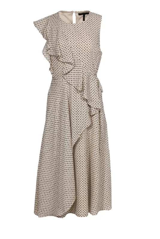 Sheath Women Dress with a Tailored Fit for a Professional Look Sheath Women Dress with a Tailored Fit for a Professional Look BCBG Max Azria - Cream Floral Faux Wrap Midi Dress w/ Ruffles Sz S