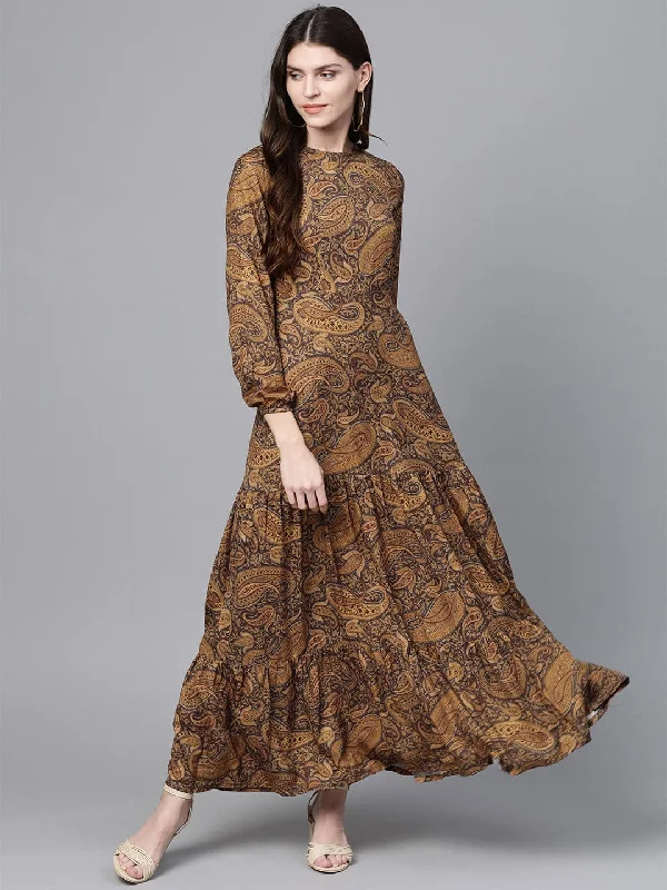 Maxi Women Dress with Floral Print for a Bohemian Vibe Maxi Women Dress with Floral Print for a Bohemian Vibe Brown Paisley Tiered Maxi Maxi Women Dress with Floral Print for a Bohemian Vibe Maxi Women Dress with Floral Print for a Bohemian Vibe Brown Paisley Tiered Maxi