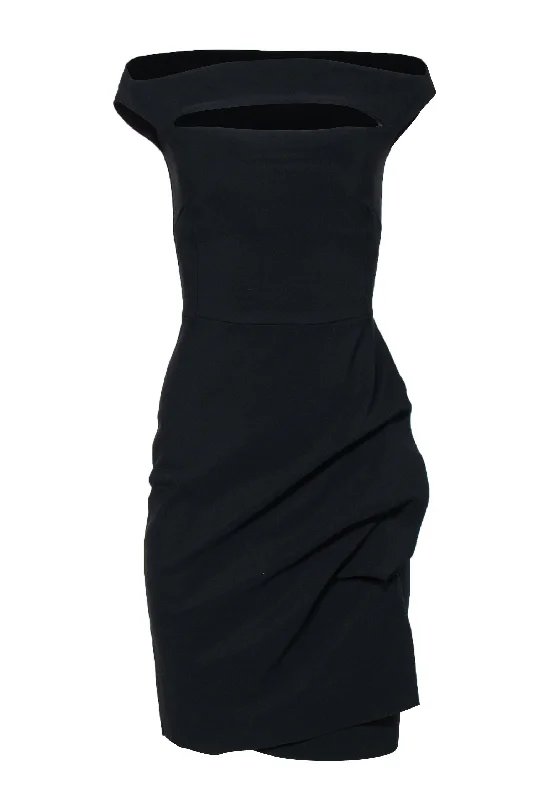 Lace - Embellished Women Dress for an Elegant and Sophisticated Appearance Lace - Embellished Women Dress for an Elegant and Sophisticated Appearance Chiara Boni - Black Cowl Neck Cutout Sheath Dress w/ Ruching Sz 4 Lace - Embellished Women Dress for an Elegant and Sophisticated Appearance Lace - Embellished Women Dress for an Elegant and Sophisticated Appearance Chiara Boni - Black Cowl Neck Cutout Sheath Dress w/ Ruching Sz 4