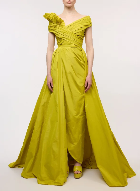 Strapless Women Dress with a Built - in Bra for Comfort and Support Strapless Women Dress with a Built - in Bra for Comfort and Support Citrine Taffeta Gown Strapless Women Dress with a Built - in Bra for Comfort and Support Strapless Women Dress with a Built - in Bra for Comfort and Support Citrine Taffeta Gown