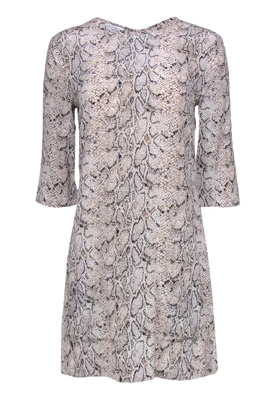 Wrap - Style Women Dress with Adjustable Fit for All Body Types Wrap - Style Women Dress with Adjustable Fit for All Body Types Equipment - Beige Snakeskin Print Quarter Sleeve Silk Shift Dress Sz S Wrap - Style Women Dress with Adjustable Fit for All Body Types Wrap - Style Women Dress with Adjustable Fit for All Body Types Equipment - Beige Snakeskin Print Quarter Sleeve Silk Shift Dress Sz S