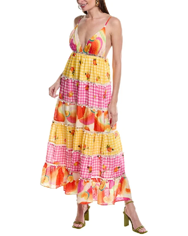 Backless Women Dress for a Sexy and Alluring Look at Evening Events Backless Women Dress for a Sexy and Alluring Look at Evening Events FARM Rio Mixed Picnic Cashew Maxi Dress