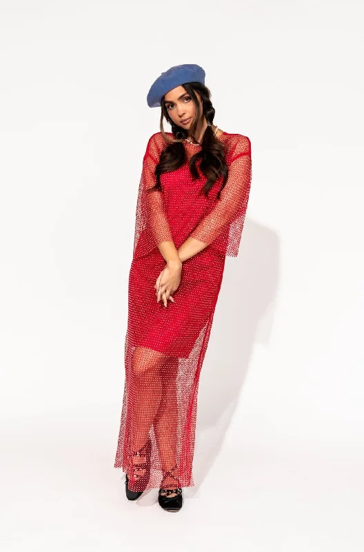 Pleated Women Dress with a Timeless and Elegant Texture Pleated Women Dress with a Timeless and Elegant Texture Mirrorball Mesh Dress + Slip in Ruby Red Pleated Women Dress with a Timeless and Elegant Texture Pleated Women Dress with a Timeless and Elegant Texture Mirrorball Mesh Dress + Slip in Ruby Red