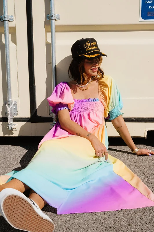 Off - the - Shoulder Women Dress for a Romantic and Feminine Look Off - the - Shoulder Women Dress for a Romantic and Feminine Look Palm Springs Smocked Dress in Rainbow Daydream Off - the - Shoulder Women Dress for a Romantic and Feminine Look Off - the - Shoulder Women Dress for a Romantic and Feminine Look Palm Springs Smocked Dress in Rainbow Daydream
