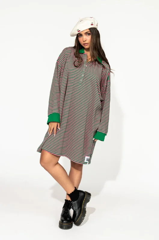 Mermaid - Style Women Dress with a Fitted Silhouette for Special Occasions Mermaid - Style Women Dress with a Fitted Silhouette for Special Occasions Lalaland University Oversized Polo Mini Dress in Watermelon Stripes Mermaid - Style Women Dress with a Fitted Silhouette for Special Occasions Mermaid - Style Women Dress with a Fitted Silhouette for Special Occasions Lalaland University Oversized Polo Mini Dress in Watermelon Stripes