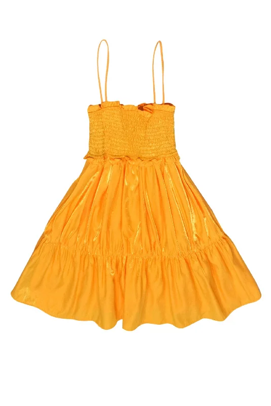 Printed Abstract Women Dress for a Modern and Artistic Appeal Printed Abstract Women Dress for a Modern and Artistic Appeal Lovers + Friends - Metallic Yellow Satin Ruffled Smocked Bust Sundress Sz XS Printed Abstract Women Dress for a Modern and Artistic Appeal Printed Abstract Women Dress for a Modern and Artistic Appeal Lovers + Friends - Metallic Yellow Satin Ruffled Smocked Bust Sundress Sz XS