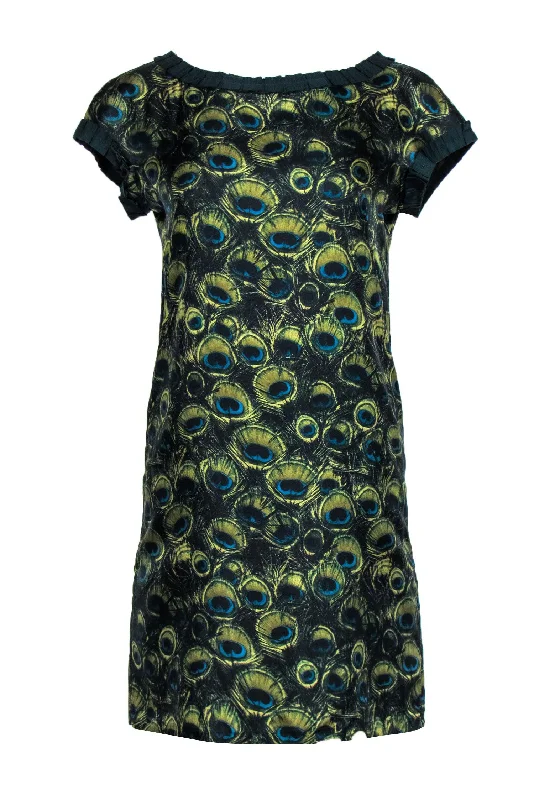 Strapless Women Dress with a Built - in Bra for Comfort and Support Strapless Women Dress with a Built - in Bra for Comfort and Support Milly - Green Peacock Feather Printed Silk Shift Dress w/ Ribbon Trim Sz 4 Strapless Women Dress with a Built - in Bra for Comfort and Support Strapless Women Dress with a Built - in Bra for Comfort and Support Milly - Green Peacock Feather Printed Silk Shift Dress w/ Ribbon Trim Sz 4
