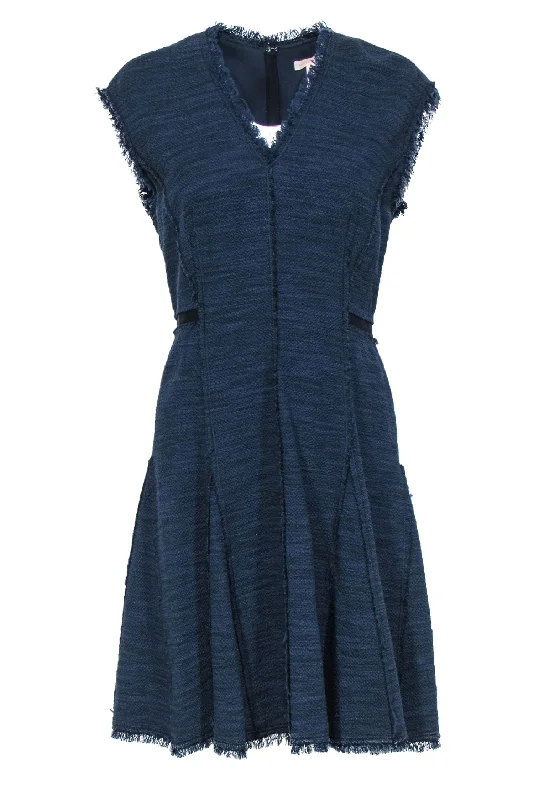 Off - the - Shoulder Women Dress for a Romantic and Feminine Look Off - the - Shoulder Women Dress for a Romantic and Feminine Look Rebecca Taylor - Navy Woven Tweed A-Line Dress w/ Frayed Edges Sz 4 Off - the - Shoulder Women Dress for a Romantic and Feminine Look Off - the - Shoulder Women Dress for a Romantic and Feminine Look Rebecca Taylor - Navy Woven Tweed A-Line Dress w/ Frayed Edges Sz 4