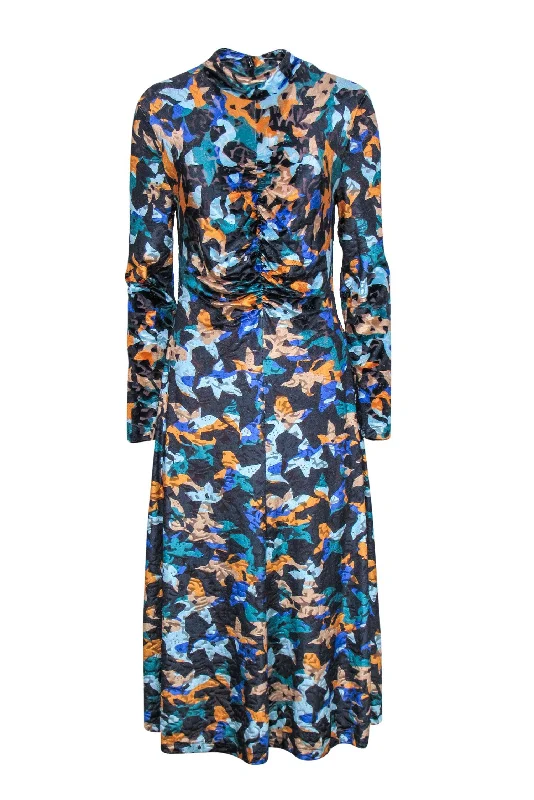 Shift Women Dress with a Simple and Classic Design for Everyday Wear Shift Women Dress with a Simple and Classic Design for Everyday Wear Stine Goya - Navy & Multicolor Velvet Textured Floral Print Midi Dress Sz L Shift Women Dress with a Simple and Classic Design for Everyday Wear Shift Women Dress with a Simple and Classic Design for Everyday Wear Stine Goya - Navy & Multicolor Velvet Textured Floral Print Midi Dress Sz L