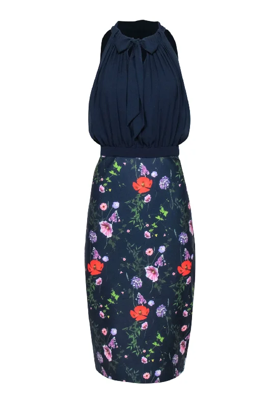 Maxi Women Dress with Floral Print for a Bohemian Vibe Maxi Women Dress with Floral Print for a Bohemian Vibe Ted Baker - Navy Pleated Bodice w/ Floral Skirt Dress Sz 10 Maxi Women Dress with Floral Print for a Bohemian Vibe Maxi Women Dress with Floral Print for a Bohemian Vibe Ted Baker - Navy Pleated Bodice w/ Floral Skirt Dress Sz 10