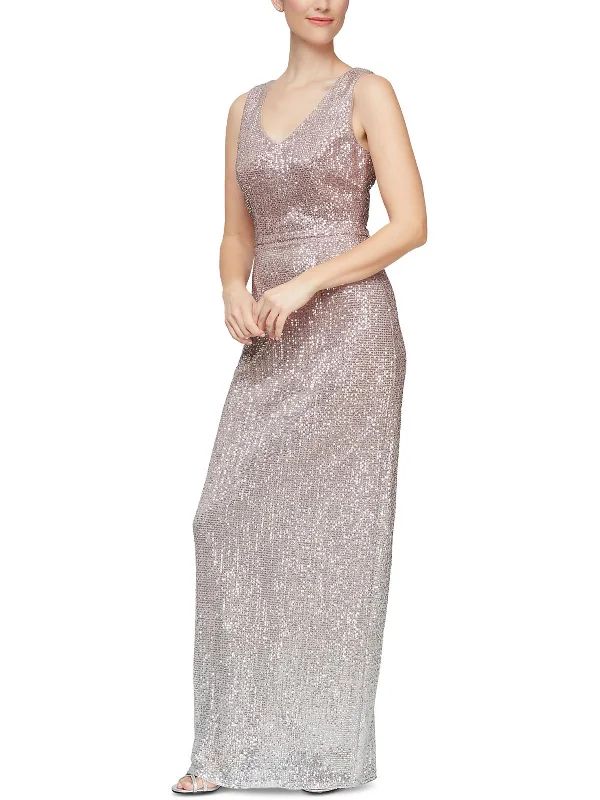 Pleated Women Dress with a Timeless and Elegant Texture Pleated Women Dress with a Timeless and Elegant Texture Womens Sequined Polyester Evening Dress