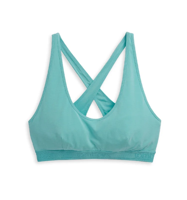 underwire bras with maximum support All Day Bralette - Tencel Modal Aruba Blue