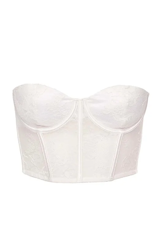 moisture wicking sleep bras for hot sleepers Bouquet Lace Bustier Top