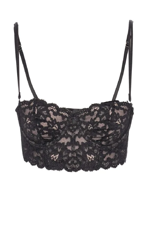 balconette push up bras for a lifted look Charlotte Lace Longline Bra