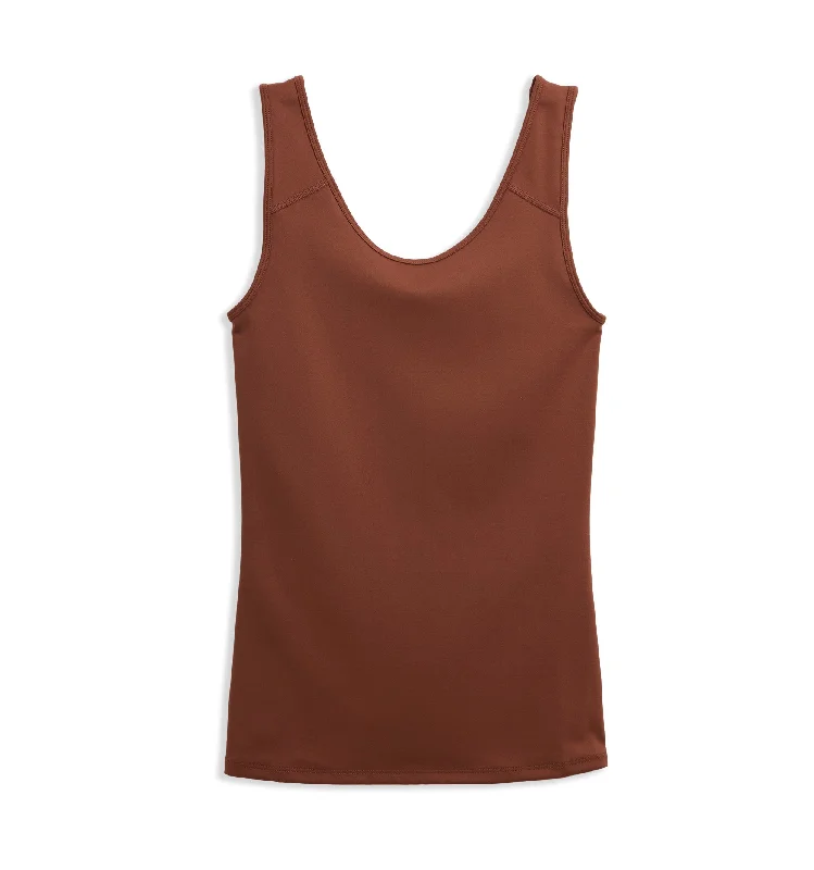 seamless wireless bras for everyday comfort Compression Tank - Latte