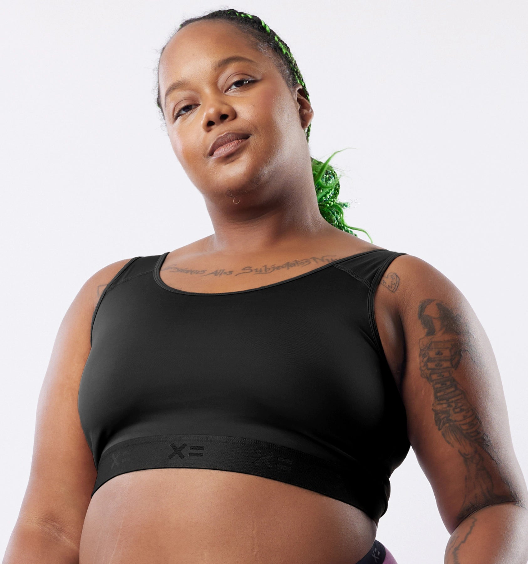 underwire sports bras for extra stability Compression Top - Black