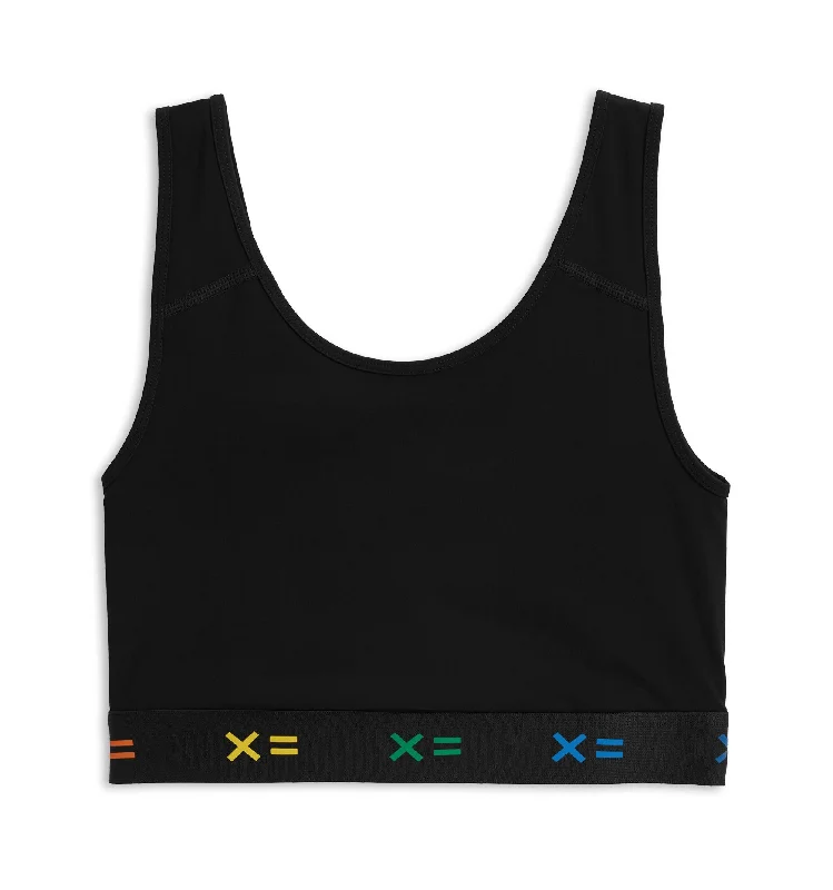 minimizer underwire bras for more control Compression Top - Black X= Rainbow