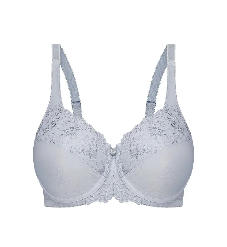 supportive sports bras for running EMBROIDERED MINIMISER BRA