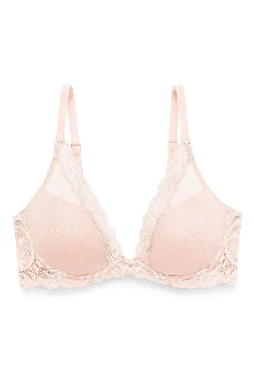 moisture wicking sleep bras for hot sleepers Feathers Contour Plunge Bra