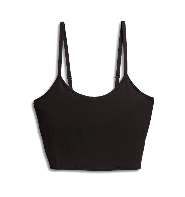underwire sports bras for extra stability Longline Bra Top - TENCEL™ Modal Black